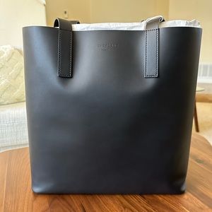 Everlane Day Square Tote - Leather - Black